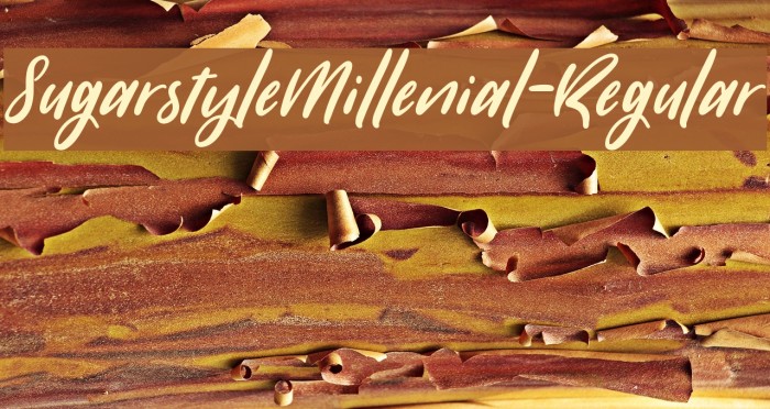 SugarstyleMillenial-Regular Font examples