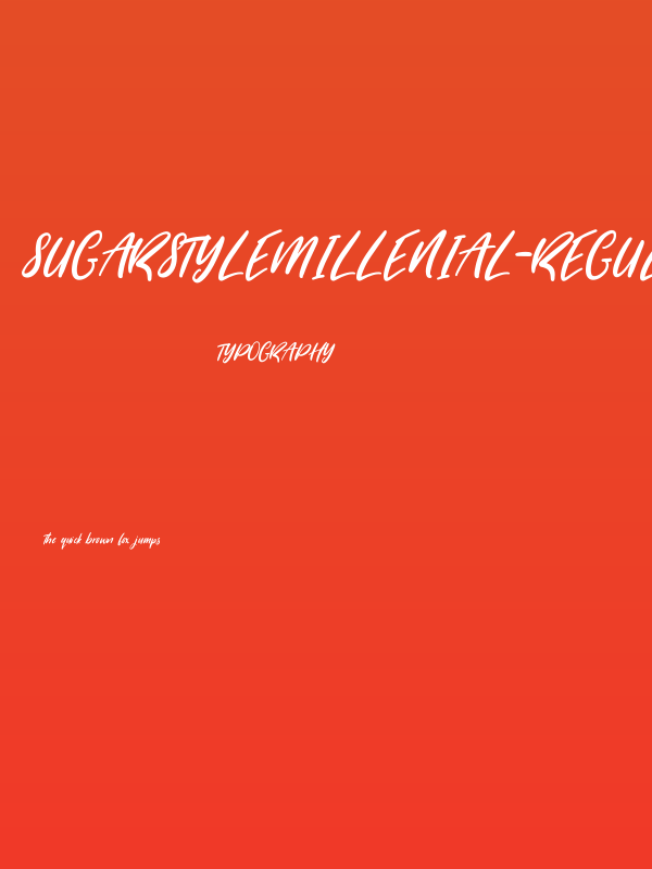 SugarstyleMillenial-Regular Poster