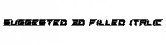 Suggested 3D Filled Italic  baixar fontes gratis