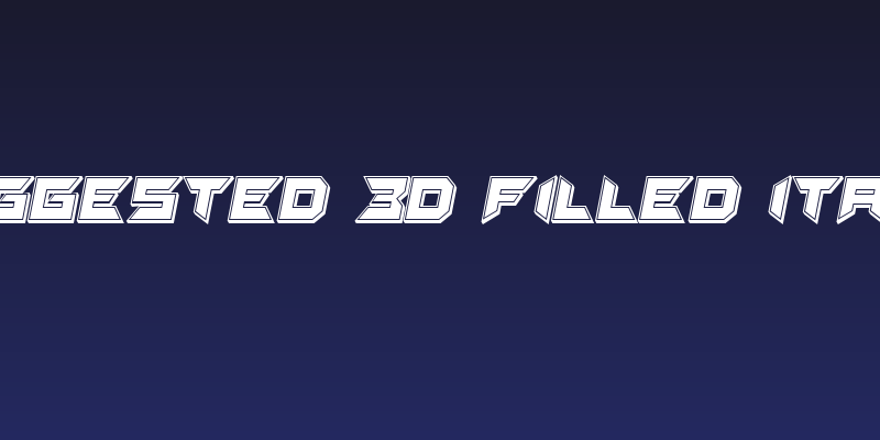 Suggested 3D Filled Italic Social Header