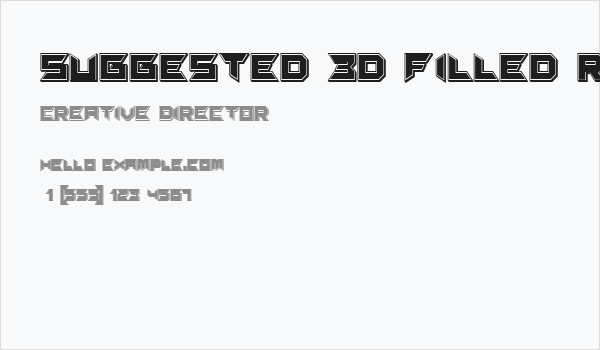 Suggested 3D Filled Regular Business Card
