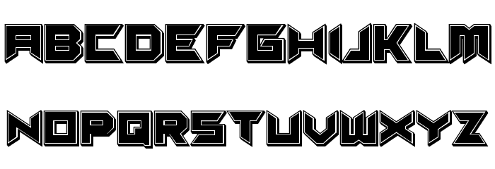 Suggested 3D Filled Regular Font LOWERCASE