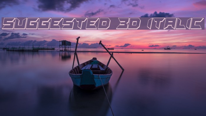 Suggested 3D Italic Example 1