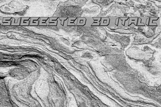 Suggested 3D Italic Font examples