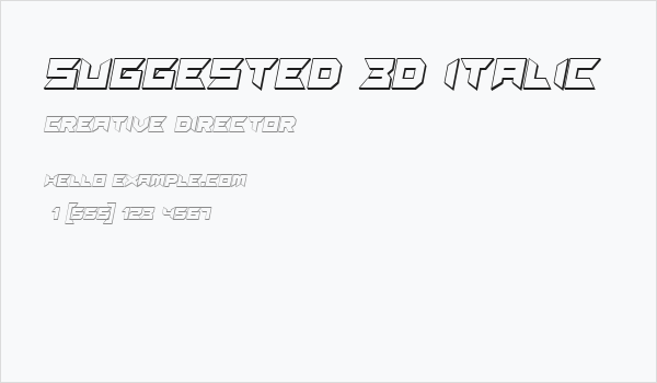 Suggested 3D Italic Business Card