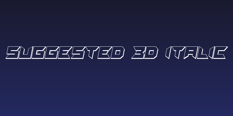 Suggested 3D Italic Social Header