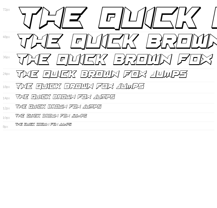 Suggested 3D Italic Waterfall