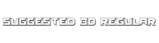 Suggested 3D Regular  baixar fontes gratis