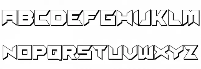 Suggested 3D Regular Schriftart Groß