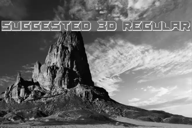 Suggested 3D Regular Font examples