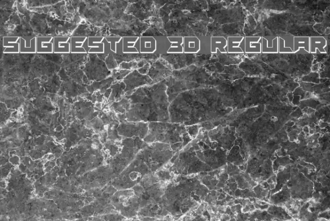 Suggested 3D Regular Font examples