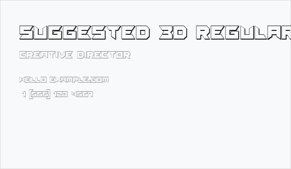 Suggested 3D Regular Business Card