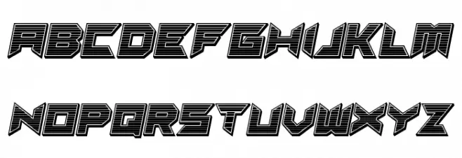 Suggested 3d Filled Gradient Regular Caratteri MAIUSCOLE