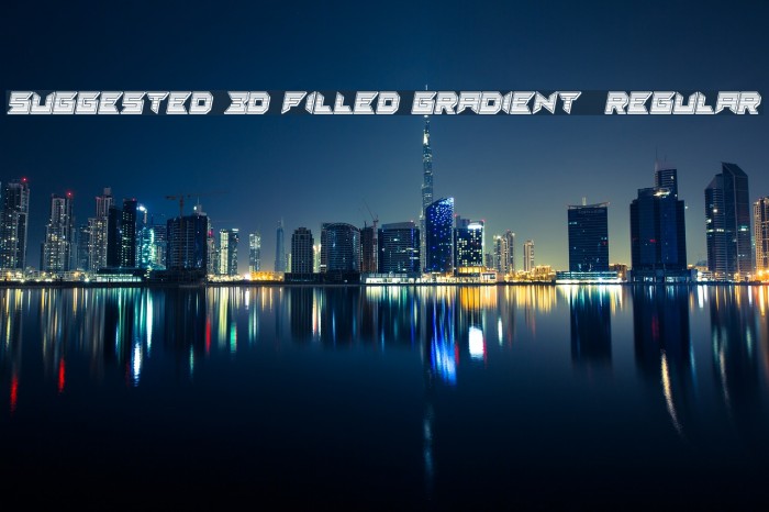 Suggested 3d Filled Gradient  Regular Example 1