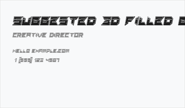 Suggested 3d Filled Gradient  Regular Business Card