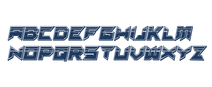 Suggested 3d Filled Gradient  Regular Lowercase