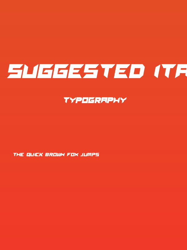 Suggested Italic Poster