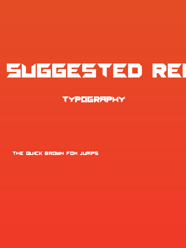 Suggested Regular Poster