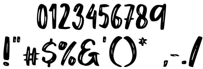 Sugiono Font OTHER CHARS