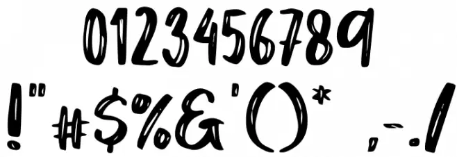 Sugiono Font OTHER CHARS