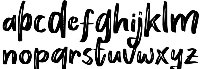 Sugiono Font LOWERCASE