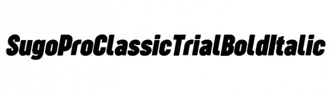 Sugo Pro Classic Trial Bold Italic 