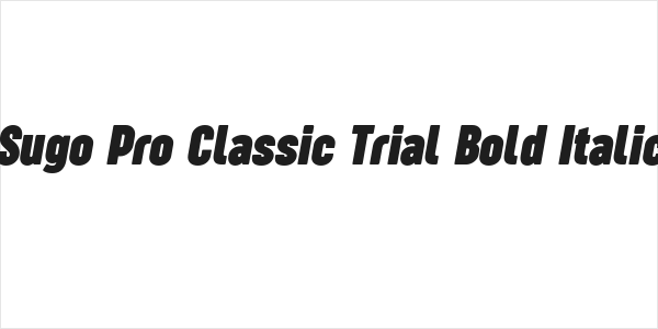 Sugo Pro Classic Trial Bold Italic Logo