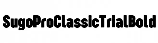 Sugo Pro Classic Trial Bold  تنزيل الخطوط