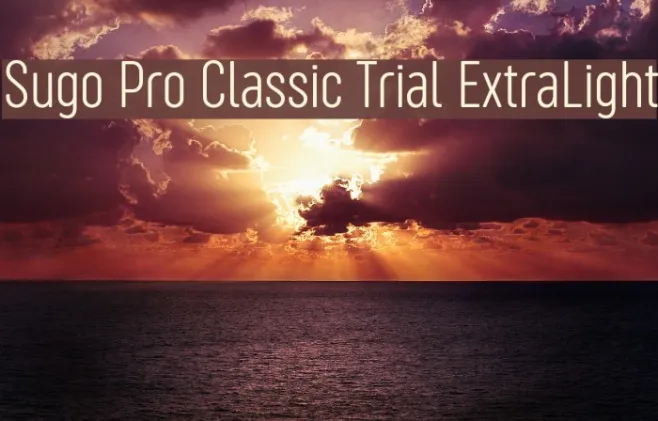 Sugo Pro Classic Trial ExtraLight Example 1