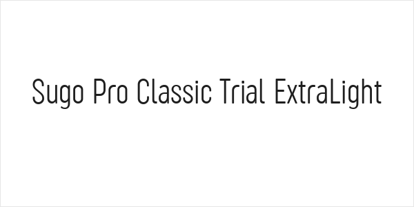 Sugo Pro Classic Trial ExtraLight Logo