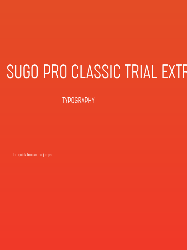 Sugo Pro Classic Trial ExtraLight Poster