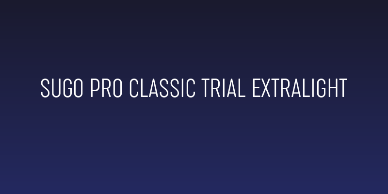 Sugo Pro Classic Trial ExtraLight Social Header