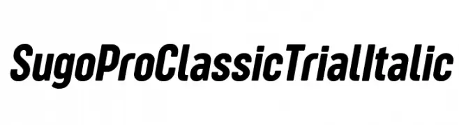 Sugo Pro Classic Trial Italic 