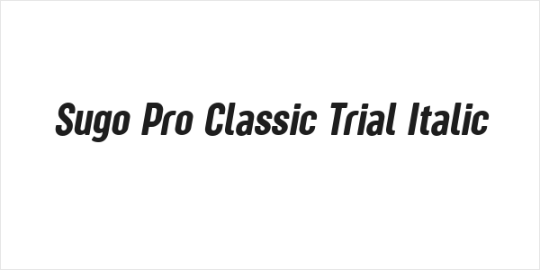 Sugo Pro Classic Trial Italic Logo