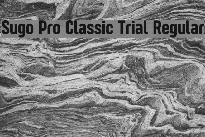 Sugo Pro Classic Trial Regular Font examples