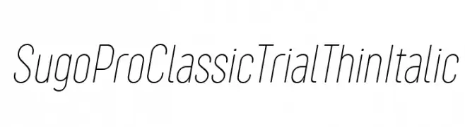 Sugo Pro Classic Trial Thin Italic  baixar fontes gratis