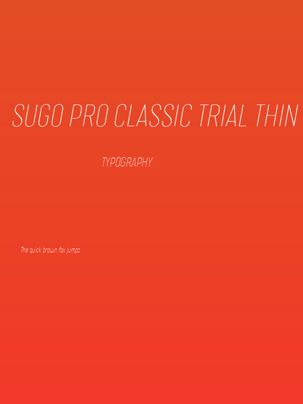 Sugo Pro Classic Trial Thin Italic Poster