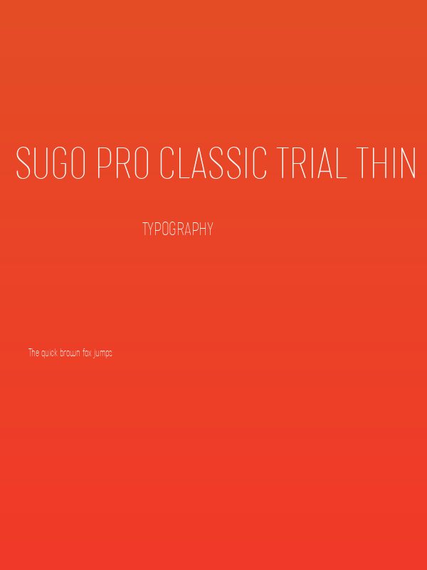 Sugo Pro Classic Trial Thin Poster