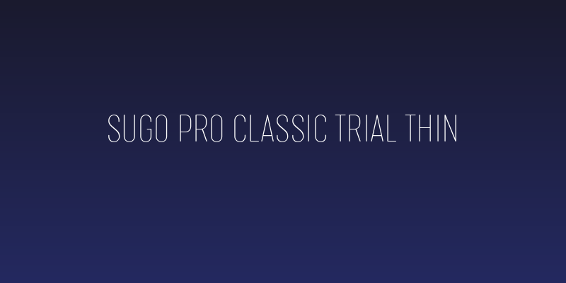 Sugo Pro Classic Trial Thin Social Header