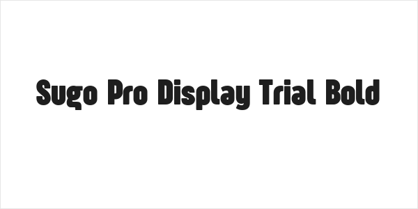 Sugo Pro Display Trial Bold Logo