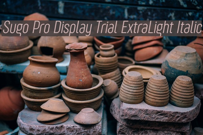 Sugo Pro Display Trial ExtraLight Italic Example 1