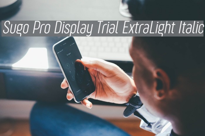Sugo Pro Display Trial ExtraLight Italic Example 3