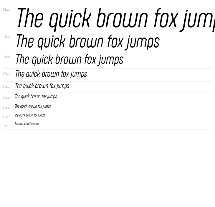 Sugo Pro Display Trial ExtraLight Italic Waterfall