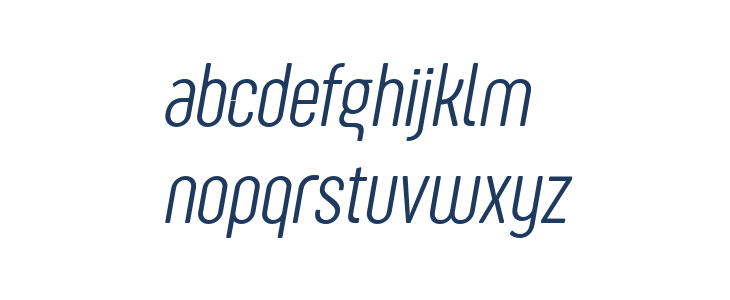 Sugo Pro Display Trial ExtraLight Italic Lowercase