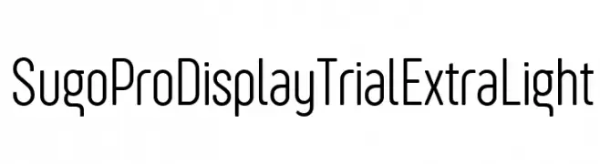 Sugo Pro Display Trial ExtraLight  baixar fontes gratis