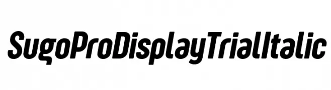 Sugo Pro Display Trial Italic  baixar fontes gratis