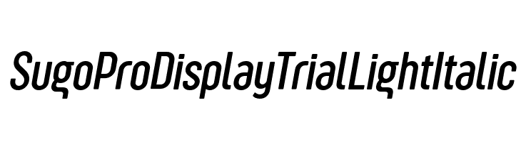 Sugo Pro Display Trial Light Italic  لخطوط تنزيل