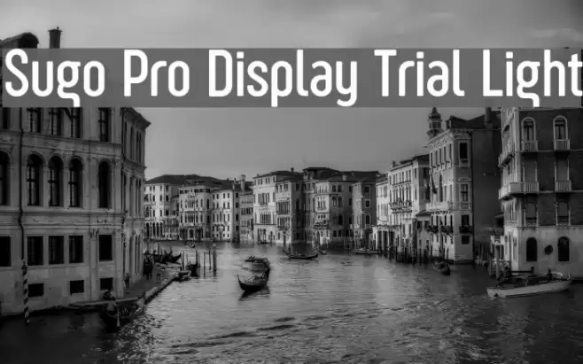 Sugo Pro Display Trial Light Font examples