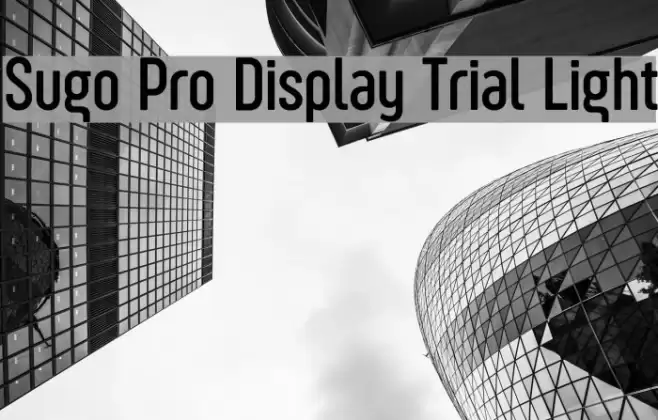 Sugo Pro Display Trial Light Font examples