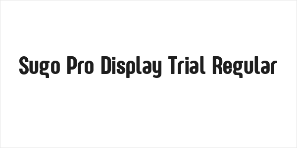 Sugo Pro Display Trial Regular Logo